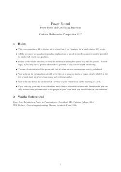 Power Round - Carleton College