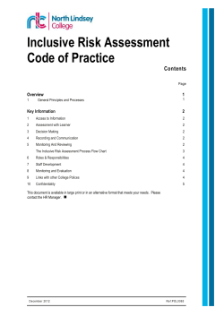 Inclusive Risk Assessment Code of Practice