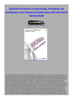 Epub/PDF Introduction to Game Design, Prototyping