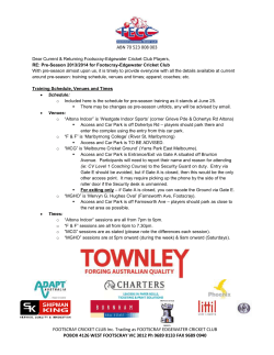 FECC Pre-Season Briefing to Players