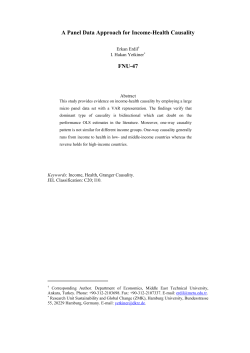 A Panel Data Approach for Income-Health Causality FNU-47