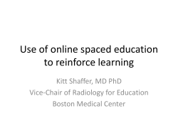 Use of online spaced education to reinforce learning