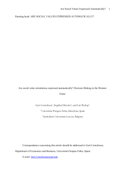 Social Value Orientation as a Moral Intuition