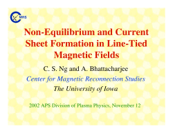 Non-Equilibrium and Current Sheet Formation in Line