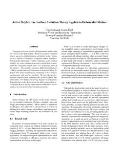 Active Polyhedron: Surface Evolution Theory Applied to Deformable
