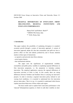OECD-NIS Focus Group on Innovative Firms and