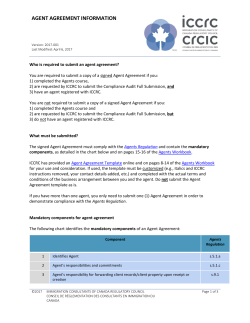 agent agreement information