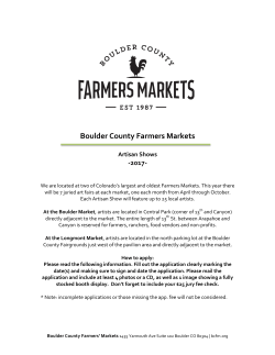 2017 - Boulder County Farmers Markets