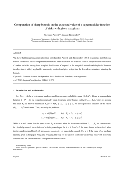 Computation of sharp bounds on the expected value of a