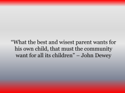 strong schools, strong community