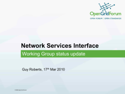 Network Service - Open Grid Forum