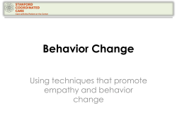 Behavior Change - Stanford Medicine