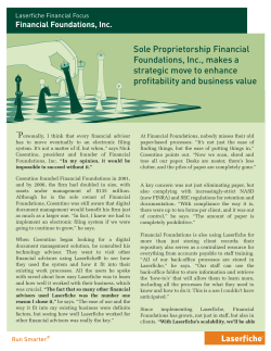 Sole Proprietorship Financial Foundations, Inc., makes
