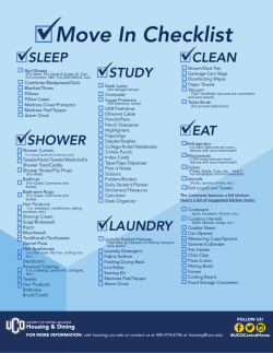 Move In Checklist