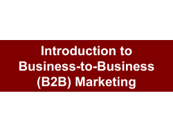 Introduction to B2B Marketing
