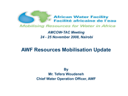 AWF Resources Mobilisation Update
