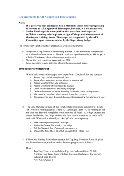 Fill out a timesheet for Race 21 given the team sheet provided and