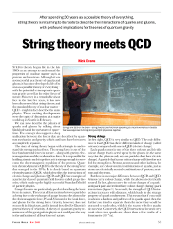 String theory meets QCD - University of Southampton