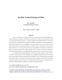 On Risk Neutral Pricing of CDOs
