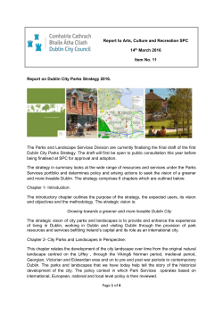 11. Report on Dublin City Parks Strategy 2016
