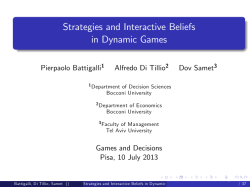 Strategies and Interactive Beliefs in Dynamic Games