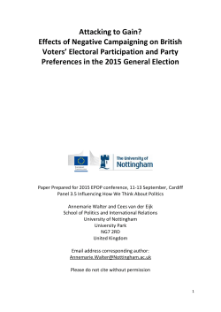 Attacking to Gain? Effects of Negative Campaigning on