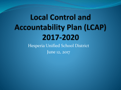 LCAP - Hesperia Unified School District