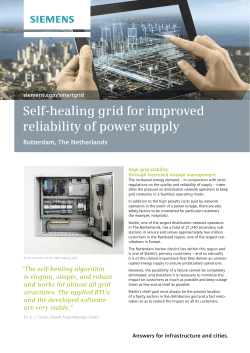 Self-healing grid for improved reliability of power