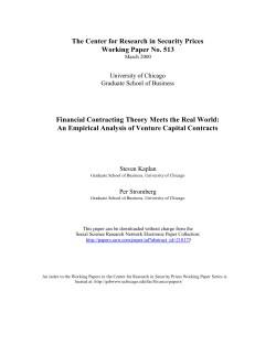 Financial Contracting Theory Meets the Real World