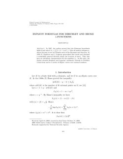 EXPLICIT FORMULAS FOR DIRICHLET AND