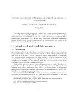 Network-based models of transmission of