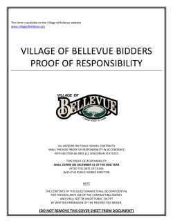 Bidder`s Proof - Village of Bellevue
