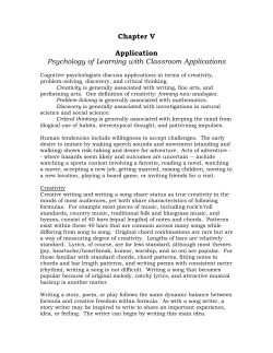 Application - Classroom Applications of Cognitive Psychology