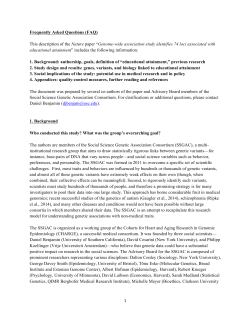 FAQ - Social Science Genetic Association Consortium