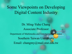 Some Viewpoints on Developing Digital Content Industry