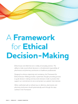 A Framework for Ethical Decision-Making