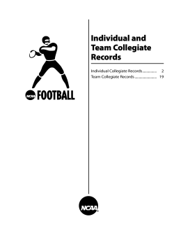 NCAA Football Records (Individual and Team Collegiate