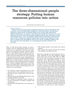 The three-dimensional people strategy: Putting