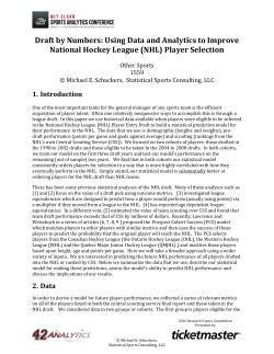 Draft by Numbers - MIT Sloan Sports Analytics Conference