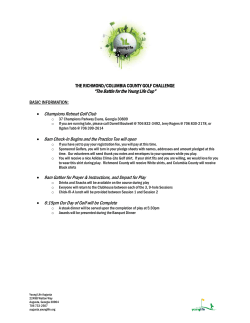 THE RICHMOND/COLUMBIA COUNTY GOLF CHALLENGE “The