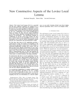 New Constructive Aspects of the Lovasz Local Lemma