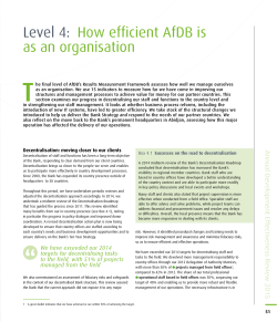 Level 4: How efficient AfDB is as an organisation