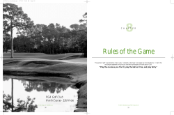 Rules of the Game - Play Golf America