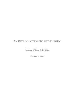 an introduction to set theory - Department of Mathematics, University