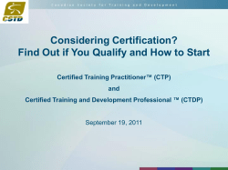 Considering Certification?