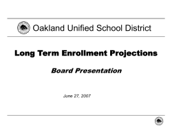 Middle School Grade Progressions - Oakland Unified School District