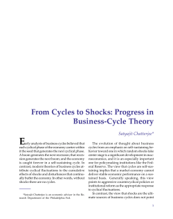 From Cycles to Shocks: Progress in Business