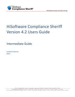 HiSoftware Compliance Sheriff - California State University, Northridge