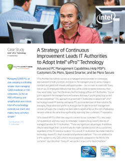 A Strategy of Continuous Improvement Leads IT Authorities to Adopt