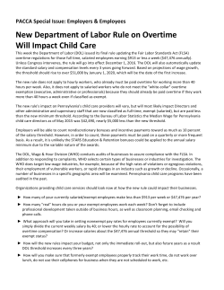 Special Issue on overtime